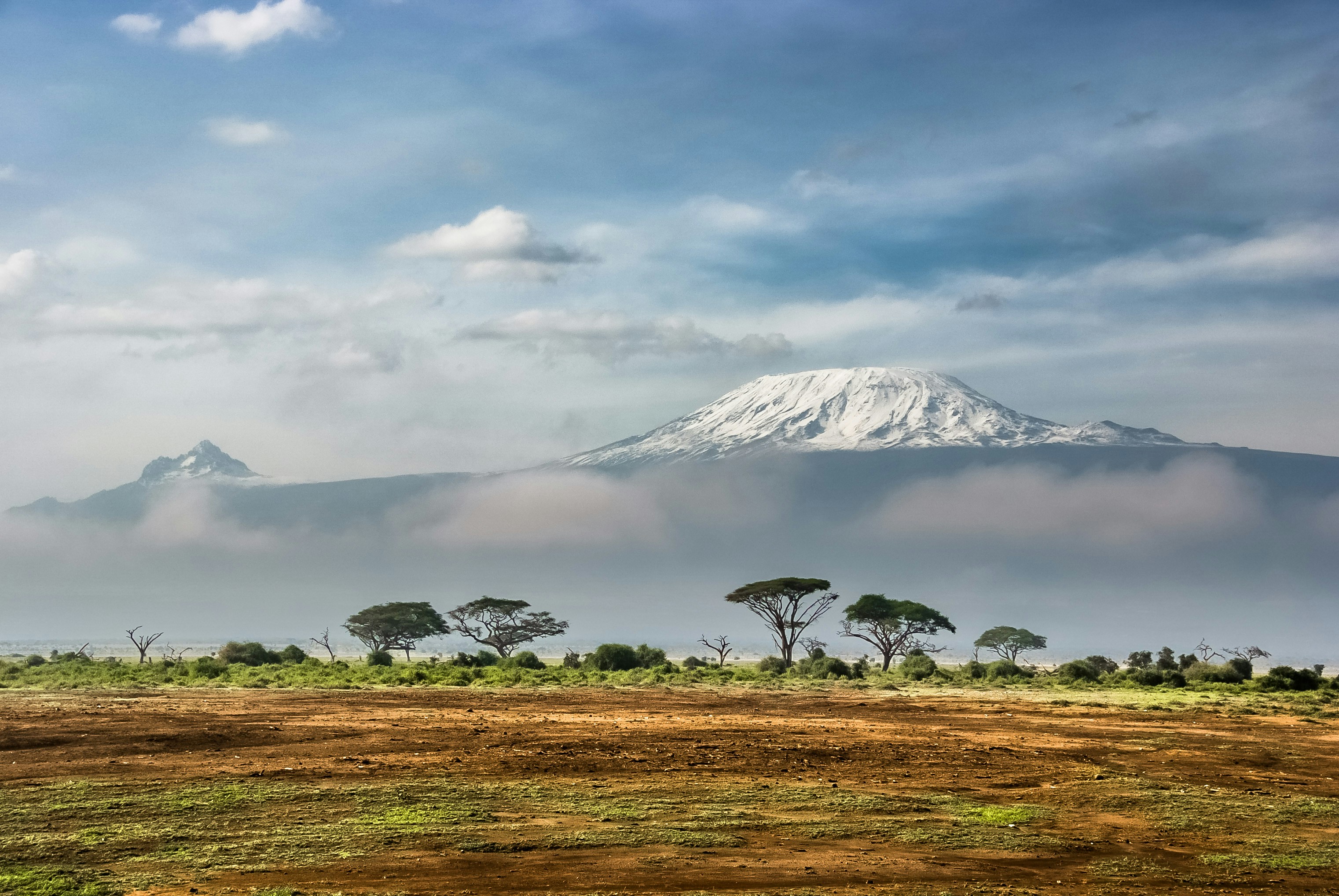 Hikers on Mount Kenya